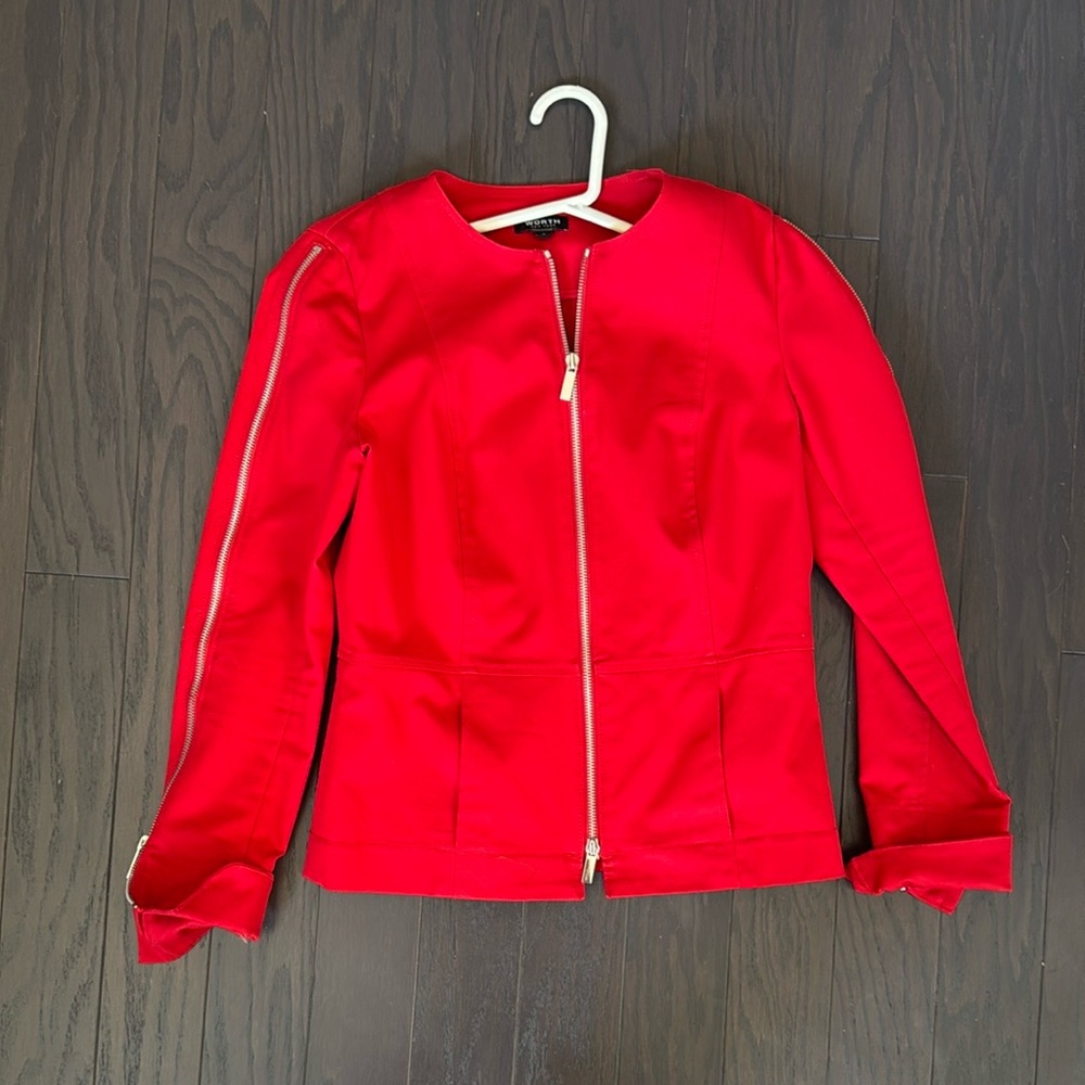 WORTH Red zipper jacket